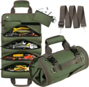 Tool Bag Storage with 2 Detachable Zipper Pouch Compact Small Carrier 5 Pockets