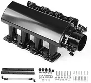 EBCJIAMS Intake Manifold Aluminum LS1 LS2 LS6 with Fuel Sub-Supply Pipe 5.3L 6.0L 5.7L Black Intake Manifold Automotive Intake Manifold(92MM)