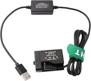 HangTon 5V USB LP-E10 Dummy Battery for Canon EOS 1100D 1200D 1300D 1500D 3000D, Rebel T3 T5 T6 T7 T100, Kiss X50, Kiss X70 Camera