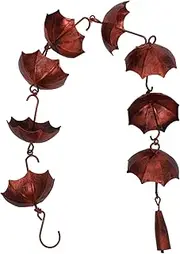 Rain Chain Wind Chime Easy Install Rainwater Diverter Chain for Gutter