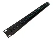 24 Port SC Fiber Patch Panel 10Gb/40Gb Multimode (Aqua Couplers) (Loaded 1u) 19"