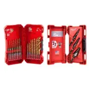 Milwaukee Drill Bit Combination Set Impact Duty Step Bit Kit Titanium 26-Piece