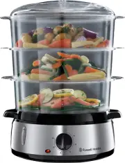 Russell Hobbs Cook@Home 9L Food Steamer, RHSTM3, 800W, 3 Tiers with 9L Total