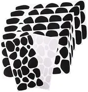 VILLFUL 8 Sheets Cow Pattern Felt Dots Self Adhesive Black Felt Circles for DIY Crafting Clothing and Home Decor Projects Minimalist Design and Easy Application