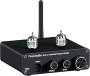 Fosi Audio Box X3 5654W Tube Phono Preamp Turntable Preamplifier for MM Phonograph Bluetooth 5.0 Mini Stereo Hi-Fi Pre-Amplifier for Home Audio Record Player Sound System