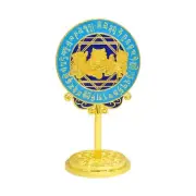 Feng Shui Three Celestial Guardians Mirror with Chakra Protection Wheel Amule...