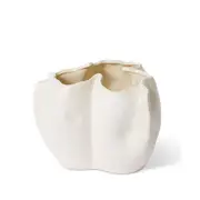 E Style Ceramic Zilia Bowl Flower/Plant Vase Home Table Decor 34x23cm Ivory