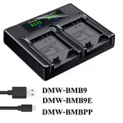 Dual Battery Charger For Panasonic DMW-BMB9E Lumix DMC-FZ40 FZ45 FZ47 FZ48 FZ60