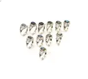 WHOLESALE 11PC 925 SOLID STERLING SILVER LABRADORITE RING LOT 1 u173