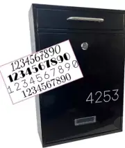 Large Lockable Wall Mounted Mailbox Includes Multiple House Numbers Sets! 4