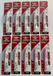 LOT OF 10 Berkley Hit Sticks (4 1/2 in 1/3 OZ) #BHBHSF11 -HPS Hot Pink Silver