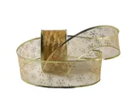 C179 50Y Christmas Snowflake Glitter Christmas Ribbon Bow Ribbon Christmas Tree Ribbon Decoration Snow Yarn Ribbon