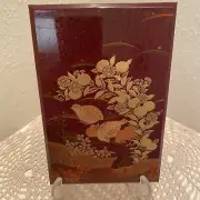 Inlay Lacquerware OTAGIRI Address Book Made in JAPAN New Old Stock Such Detail