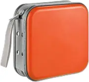 CD Case, 48 Capacity Hard Plastic DVD Case, Universal CD Organizer Wallet, Orang