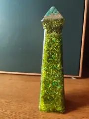 Rare Orgonite Pyramid/Tower with Aventurine