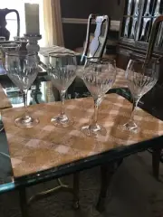Schott Gold Rim Crystal Goblets Wine Set Of 4 New