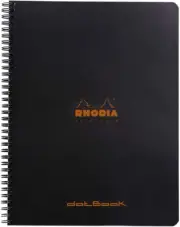 Rhodia A4 Wirebound Dot Grid Notebook Black