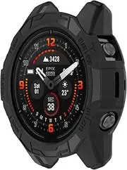 Screen Protector Case Intended for Garmin Fenix 7X/ EPIX pro 51MM Smartwatch Accessories Covers Scratched Resistant Protective Cover for Fenix 7X Pro (Black)