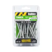 Buildex 14 - 10 x 90mm Climaseal Hex Head With Seal Timber Screws - 25 Pack