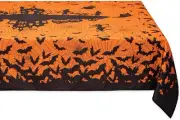 Halloween Silhouettes Rectangle Tabletop 60x102, Party tablecloth decoration