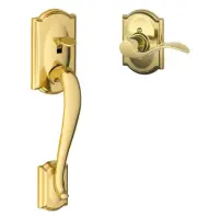 Schlage FE285-CAM-ACC-CAM-LH Camelot Lower Handle Set for Schlage - Brass