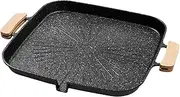Grill Pans for Outdoor BBQ - Multipurpose Grill Pan, Portable Grill Pans for Outdoor BBQ | Square Non Stick Pan, Built-in Flat Bottom Grease Drain Tray in