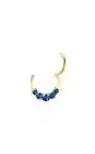 Sapphire Graduation Septum Clicker Hinged Daith Helix Conch Rook Hoop 14k Gold