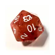 R4I Dice XL d20 - Lovestruck w/White Symbol New