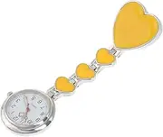 [OATIPHO] 1pc Watch Nurse Rose Gold Watch Torch Pen Retractable Heart Hand Pink Watch Badge Watches Accessories Medical Second Tan Nursing Pocket Watch Yellow
