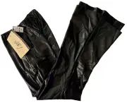 LEO’S DANCEWEAR JAZZ CHILD LARGE BLACK SHINY WET LOOK BOOT LEG DANCE PANTS SZ CL