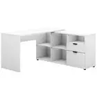 Rico 2 Drawer 5 Compartment Executive Office Study Computer Desk White 2409-wht