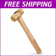 Lightweight 20 Oz Brass Hammer with Hickory Wood Handle - German Craftsmanship