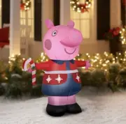 Gemmy Peppa Pig 4.5 Christmas Inflatable with Candy Cane New