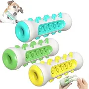 Taicols Dog Chew Toys, 3 Pcs Puppy Teething Chew Toys, Squeaky Interactive Dog Toys, Dog Chew Toothbrush Dog Teeth Cleaning Toy 360° Dog Toothbrush Chew Toy Molar Chew Clean Teeth Puppy Dental Care