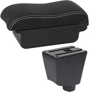 Car Armrest Storage Box Accessories for Renault for Clio 4 for Clio 3 Storage Box(B3 White line 3USB6)