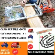20” Chainsaw Mill+20” Bar + 3 Chain Fit Baumr-Ag Chainsaw 82CC SX82 92CC SX92