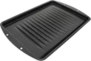 Non Stick Barbecue Tray Grilling Pan for Bacon Cooking Lightweight for Camping Household Use Compatible with Induction Gas Cookers