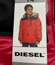 DIESEL BOYS GOOSE DOWN BUBBLE JACKET (RED 14)NWT