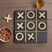 Concrete Tic Tac Toe 10 Removable Magnetic Pcs Home Tabletop Decor