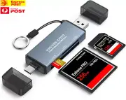 CF/SD/TF Card Reader USB-A/C All in One Multi Memory Card Reader MacBook Pro/Air