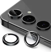 JETech Camera Lens Protector for Samsung Galaxy S24 FE, 9H Tempered Glass Metal Individual Ring Cover, HD Clear, 1 Set (Black)