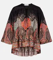 [Zimmermann] Zimmermann Rhiannon ruffled silk top AU 14 multicoloured