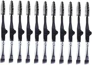 GANAZONO 10pcs Mini Eyebrow Brush Foldable Professional Eyebrow Eyelash Brushes for Women Black for Easy Application and