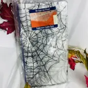 Clear Spider Web & Purple Solid 54"x108" Vintage New Halloween 2 Tablecloths