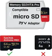 SD2Vita 6.0 PS Vita Micro SD Memory Card Adapter, Ultimate 6.0 Version Compat.