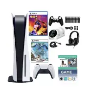 PS5 Console w/ Forbidden West, NBA 2K23,Wired Headset, Dual Charging Dock Bundle