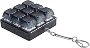 Luwecf Mechanical Fidget Keychain, Pocket Sized Decompression Cube , Black