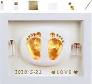 Générique Baby Casting Kit, Baby Handprint Keepsake, Baby Footprint Kit, Wooden Baby Casting Frame, Baby Keepsake Souvenir, Baby Hand and Foot Prints, Baby Casting Kit, Handprint Photo Frame for Baby
