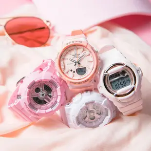 CASIO 卡西歐 Baby-G 花朵系列雙顯手錶 送禮推薦-玫瑰粉/46.3mm BA-110-4A1