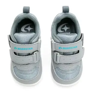 【MOONSTAR 月星】寶寶鞋MSCN系列-透氣寬楦學步鞋(灰)